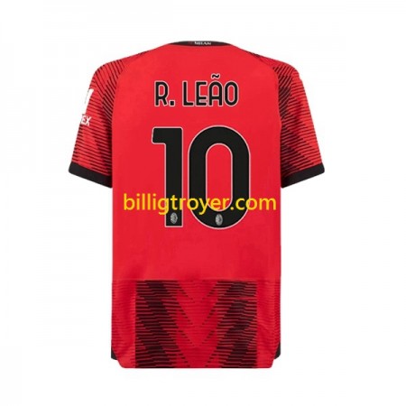 Billige Fotballdrakter AC Milan Rafael Leao 10 Hjemmedraktsett 2023/24 Kortermet